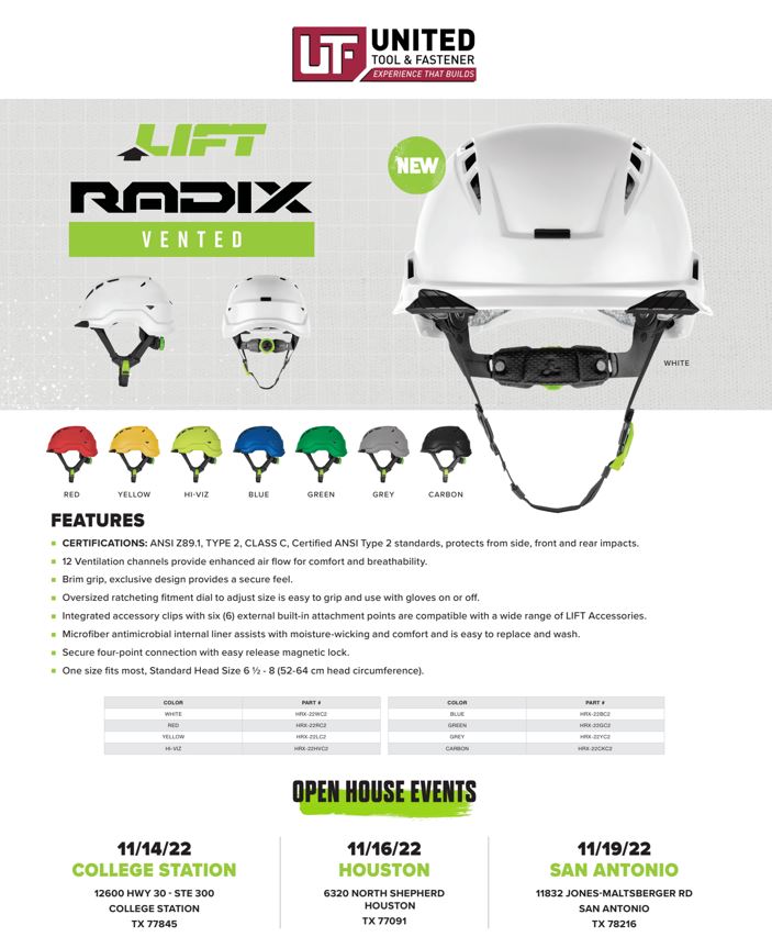 Lift Radix Safety Helmet One-Day Sale