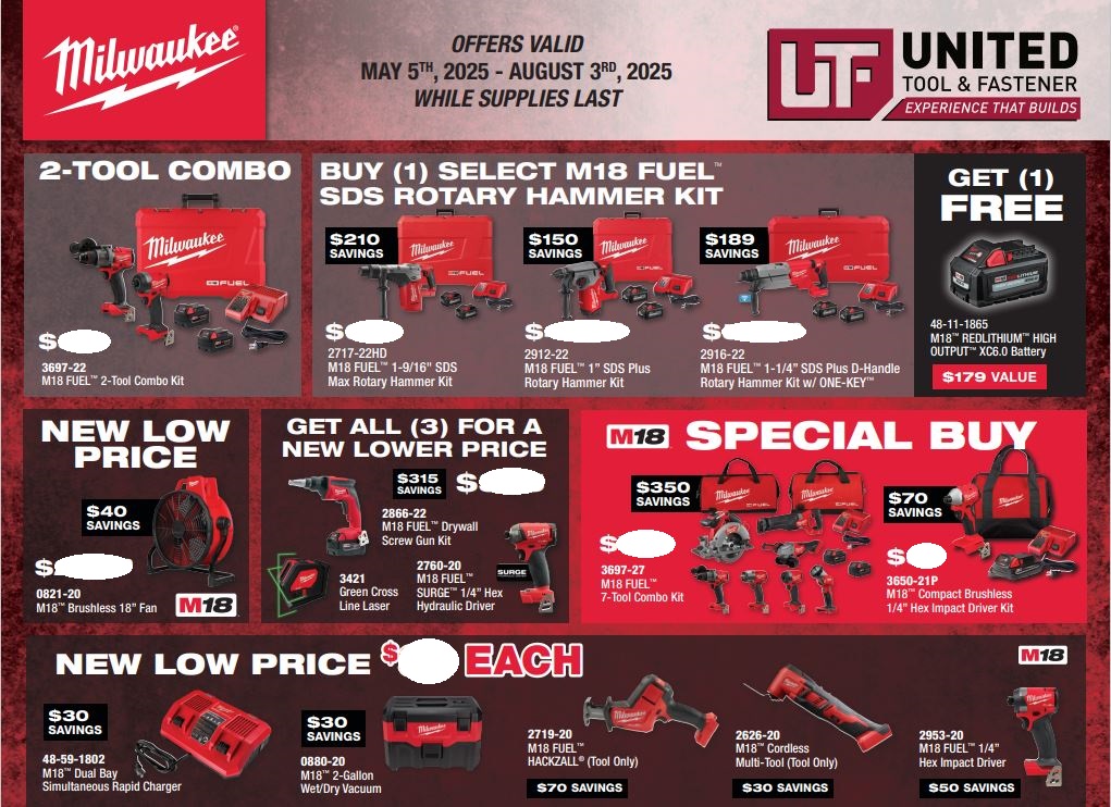 Milwaukee 2025 Summer Sale!
