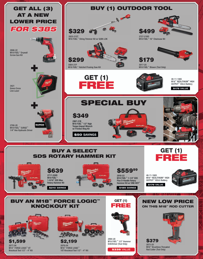 Milwaukee Summer 2026 Sale!